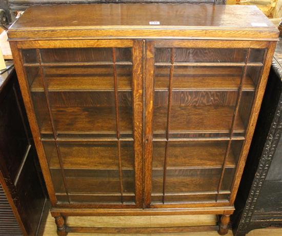 Oak glazed cabinet